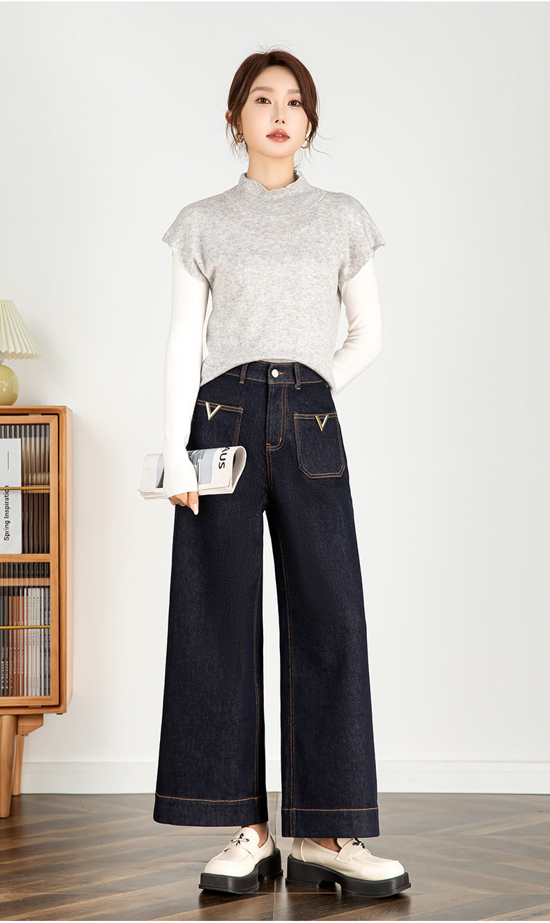 High Waisted Jeans Wide Leg Pants image 10