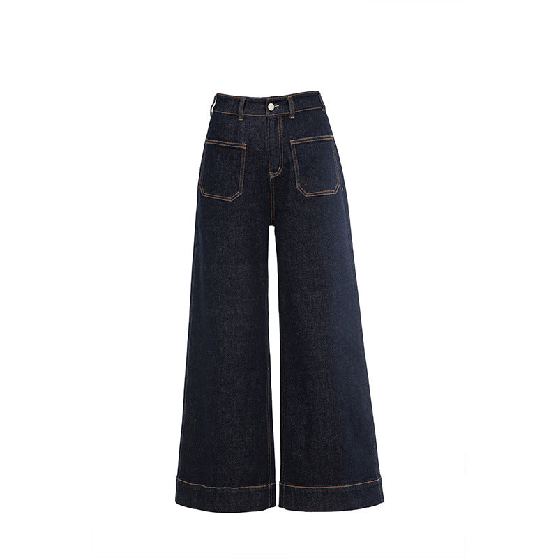 High Waist Wide Leg Cropped Jeans image 4