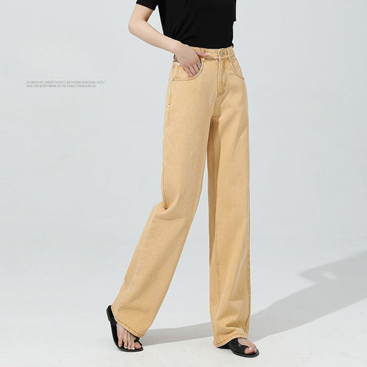 Cotton Jeans Loose Simple Wide-leg Mopping Pants image 1