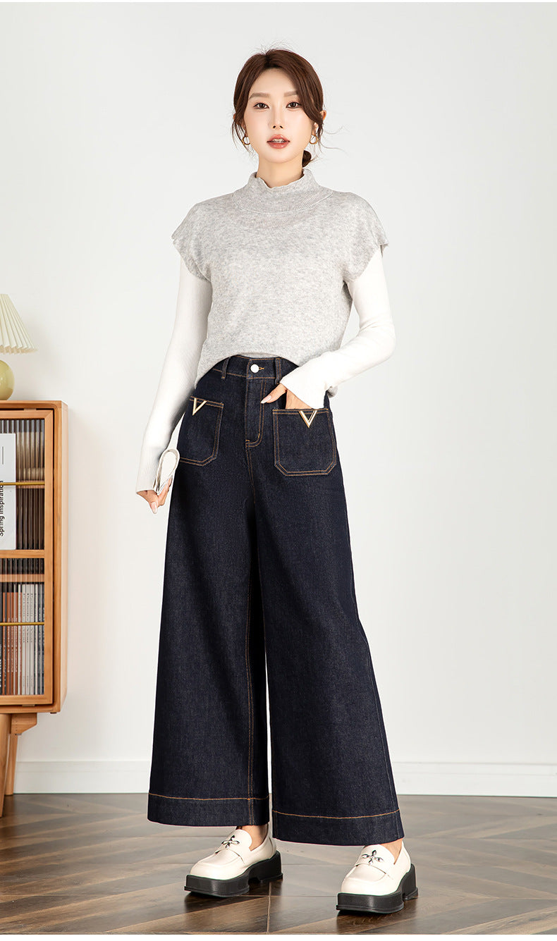 High Waisted Jeans Wide Leg Pants image 11