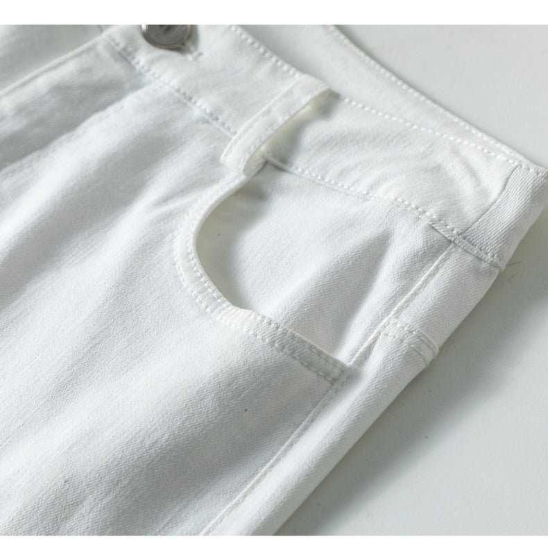 Denim Straight Pants High Waist Loose Nine-point Wide-leg Pants image 16