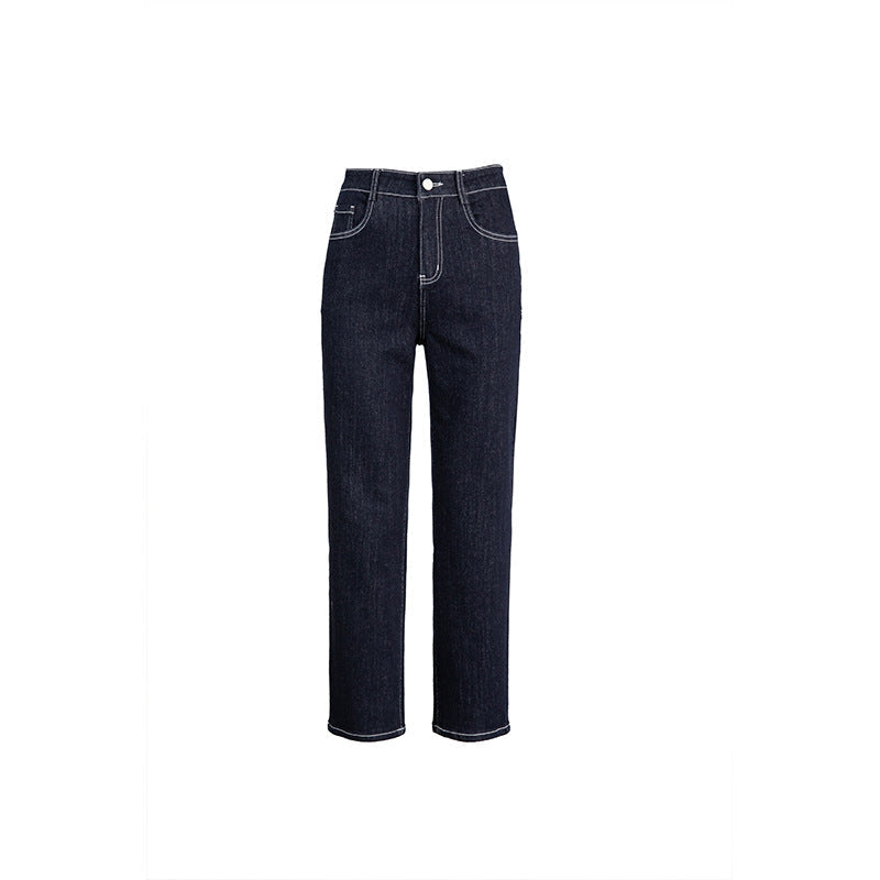 High-waisted Slim-fit Fade-resistant Straight-leg Trousers image 4