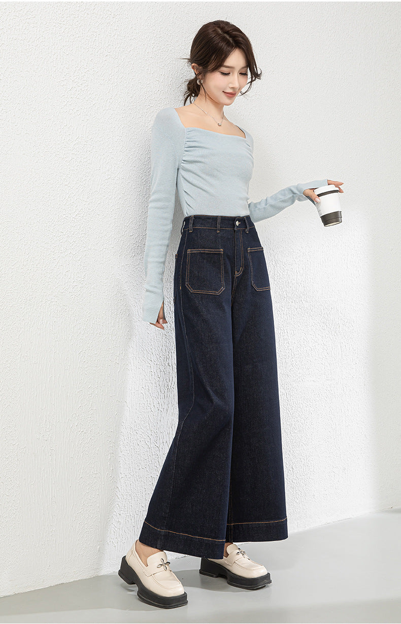 High Waist Wide Leg Cropped Jeans image 14