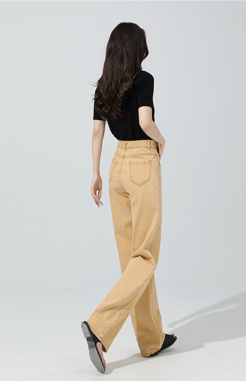 Cotton Jeans Loose Simple Wide-leg Mopping Pants image 14