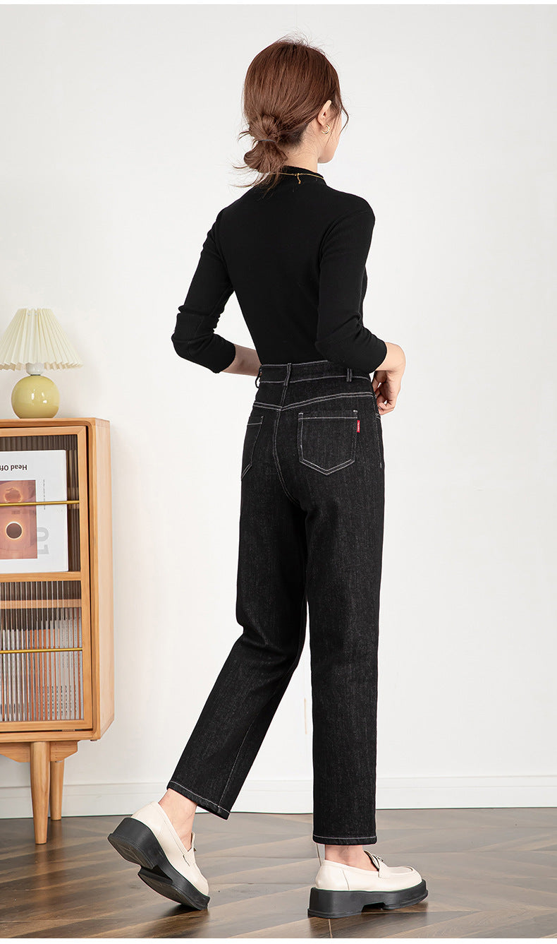 High-waisted Slim-fit Fade-resistant Straight-leg Trousers image 20