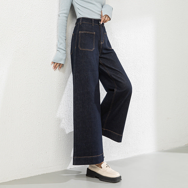 High Waist Wide Leg Cropped Jeans image 2