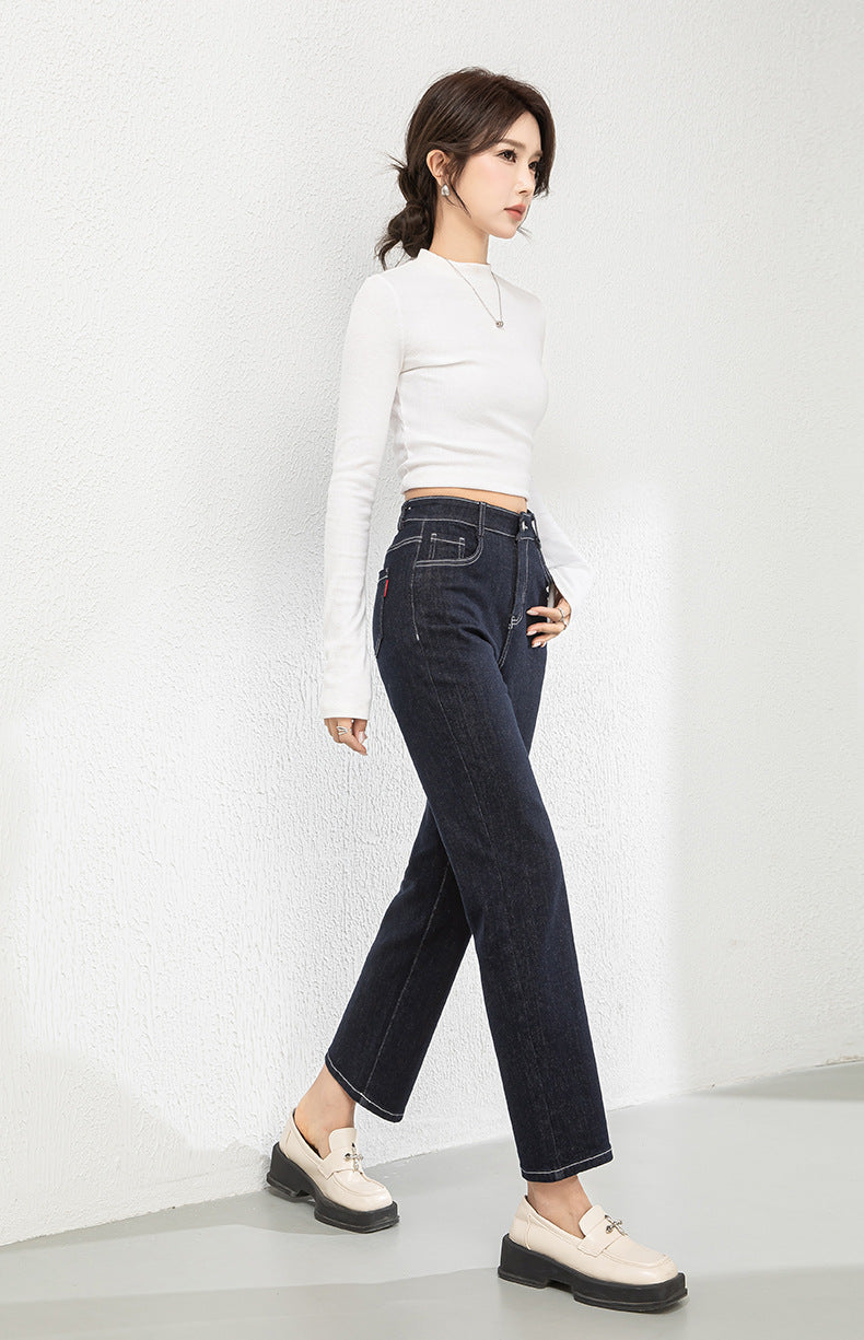 Denim Cigarette Pants High Waist All-match Straight Pants image 12