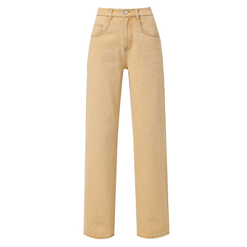 Cotton Jeans Loose Simple Wide-leg Mopping Pants image 4