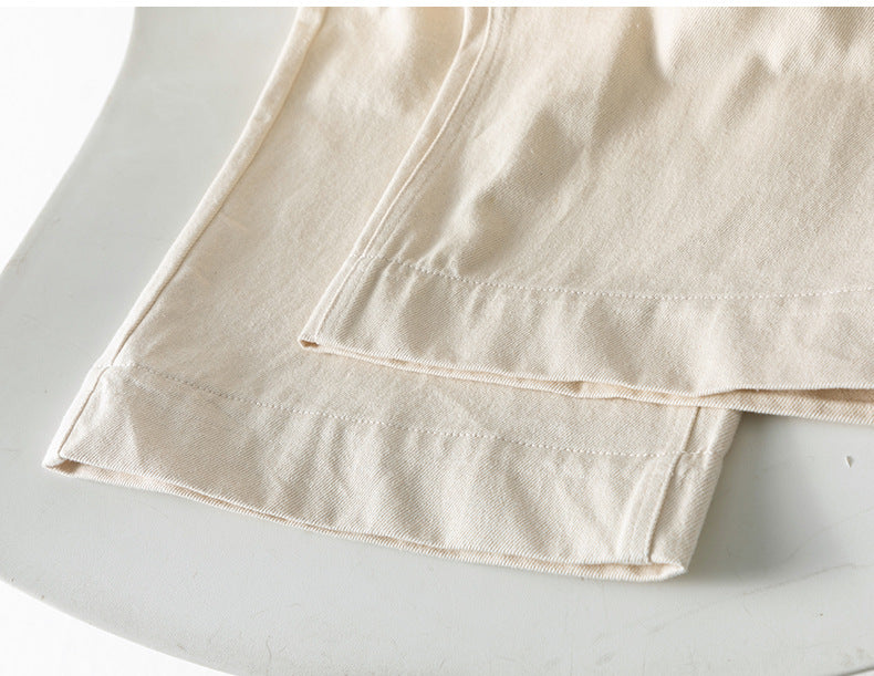 Cotton Denim Wide-leg Pants Loose High Waist Nine-point Pants image 17