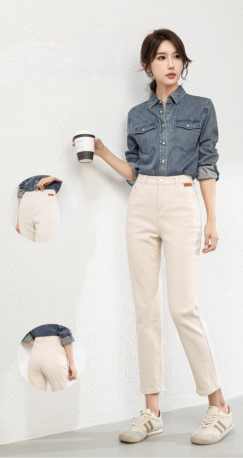 Cigarette Ankle Pants Stretch Soft Straight Jeans image 10