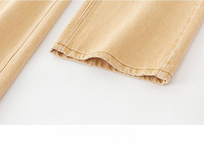 Cotton Jeans Loose Simple Wide-leg Mopping Pants image 17