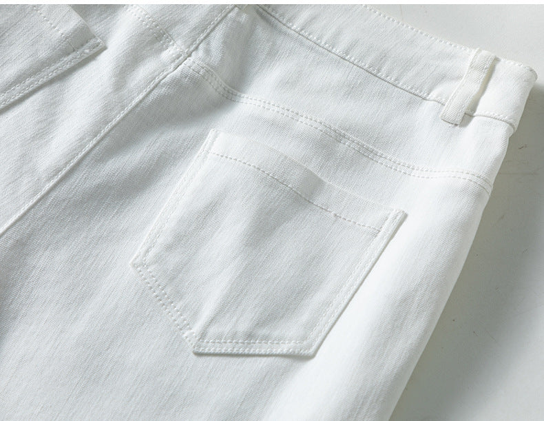 Denim Straight Pants High Waist Loose Nine-point Wide-leg Pants image 18