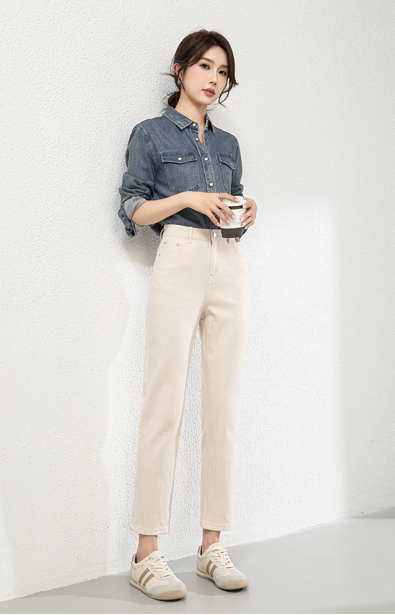 Cigarette Ankle Pants Stretch Soft Straight Jeans image 11