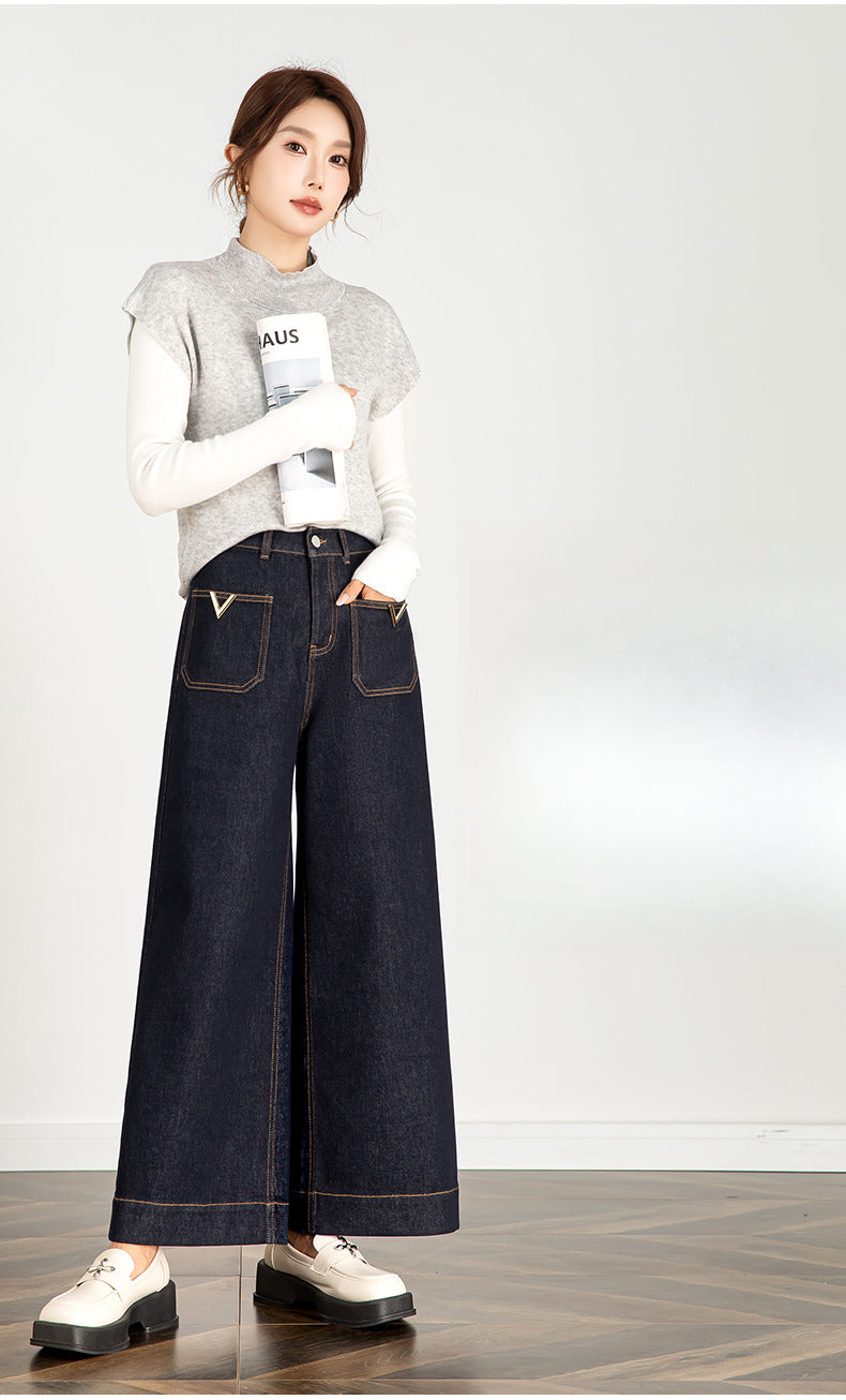 High Waisted Jeans Wide Leg Pants image 8