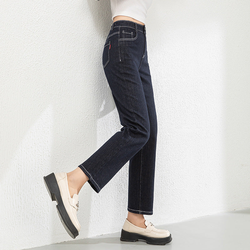 Denim Cigarette Pants High Waist All-match Straight Pants image 2