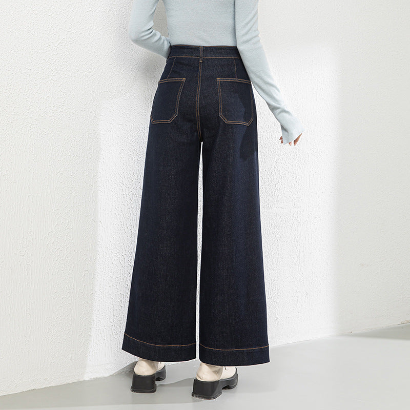 High Waist Wide Leg Cropped Jeans image 3