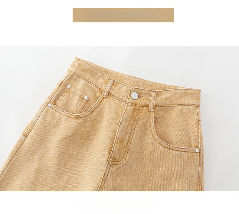 Cotton Jeans Loose Simple Wide-leg Mopping Pants image 15