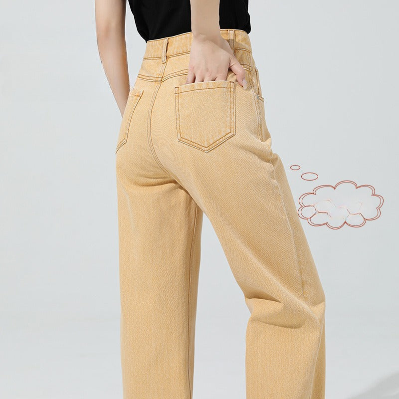 Cotton Jeans Loose Simple Wide-leg Mopping Pants image 2
