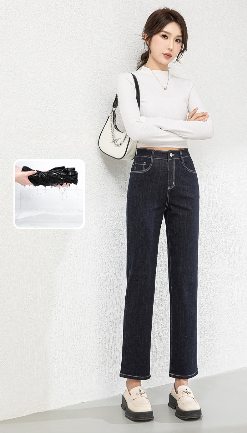 Denim Cigarette Pants High Waist All-match Straight Pants image 6
