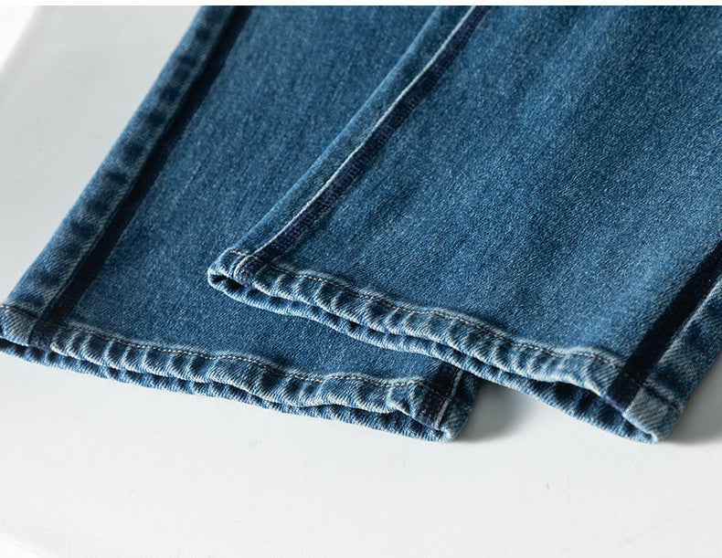 Contrast Patchwork Jeans Draped High Waist Wide Leg Pants image 18