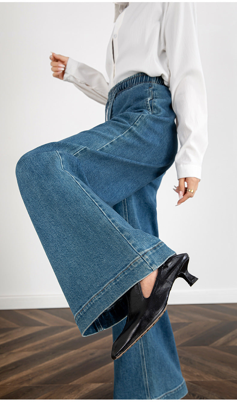 Elastic Waist Loose Jeans with Long Length image 15