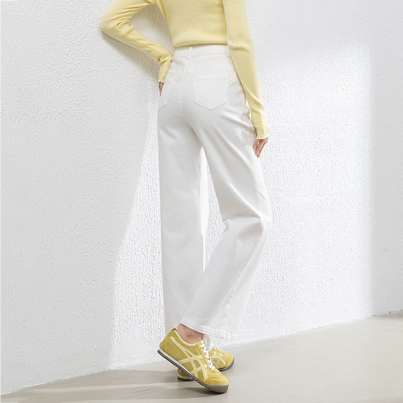 Denim Straight Pants High Waist Loose Nine-point Wide-leg Pants image 3