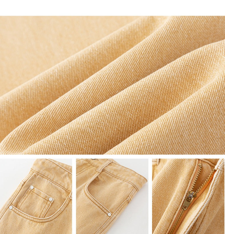 Cotton Jeans Loose Simple Wide-leg Mopping Pants image 10