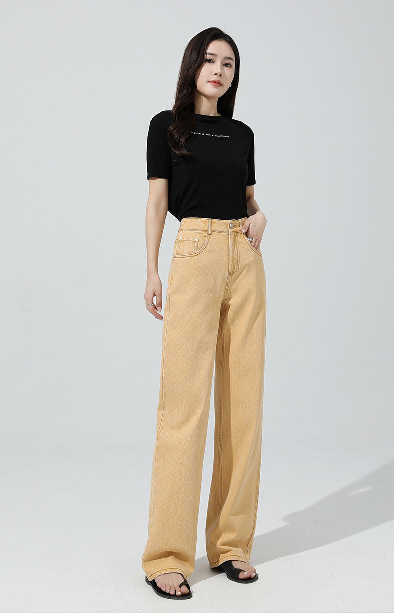 Cotton Jeans Loose Simple Wide-leg Mopping Pants image 11