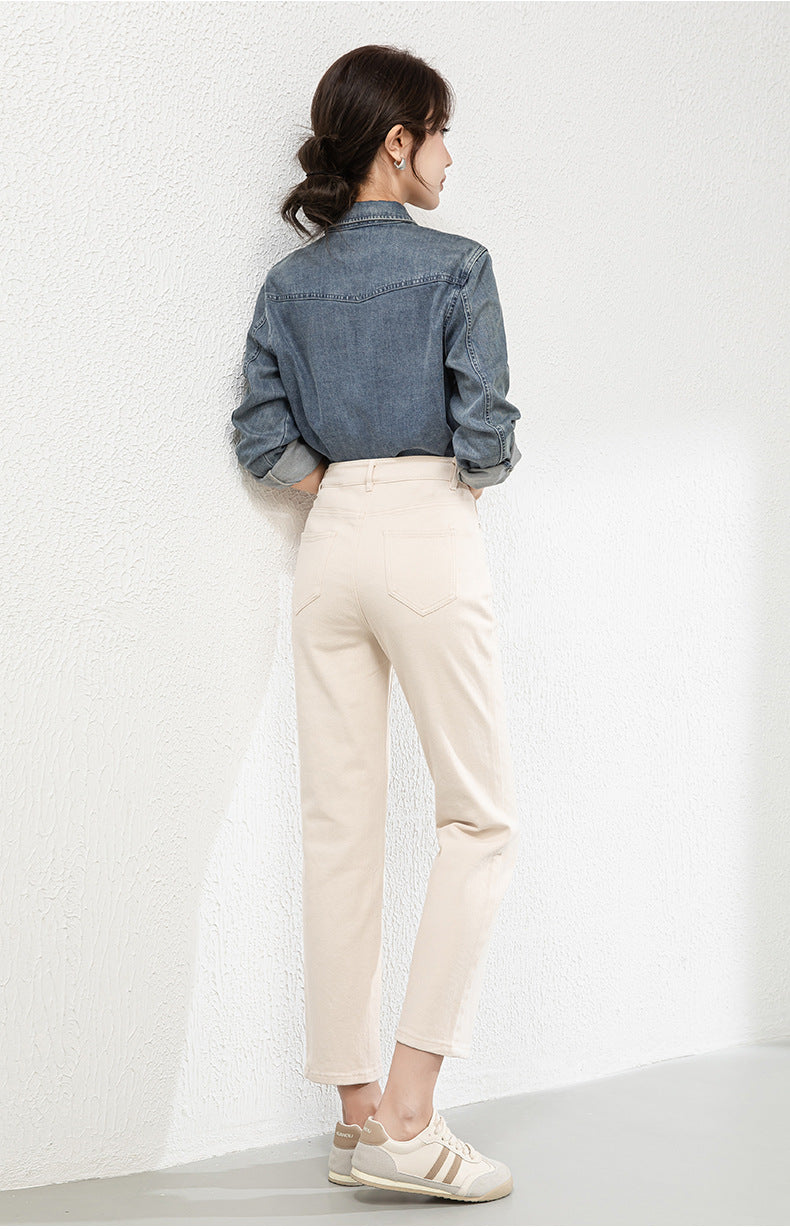 Cigarette Ankle Pants Stretch Soft Straight Jeans image 14