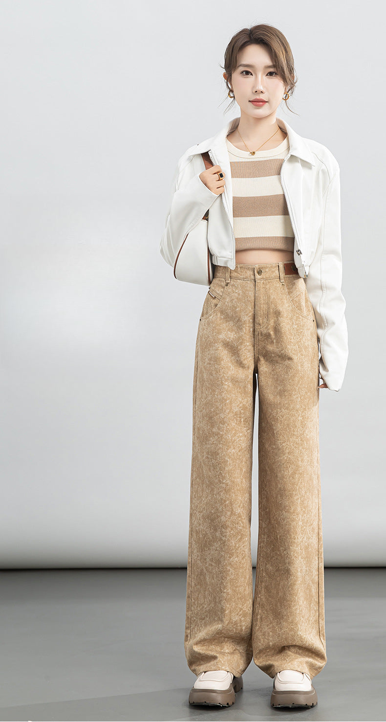 Loose Jeans High Waist Drape Wide Leg Pants image 6