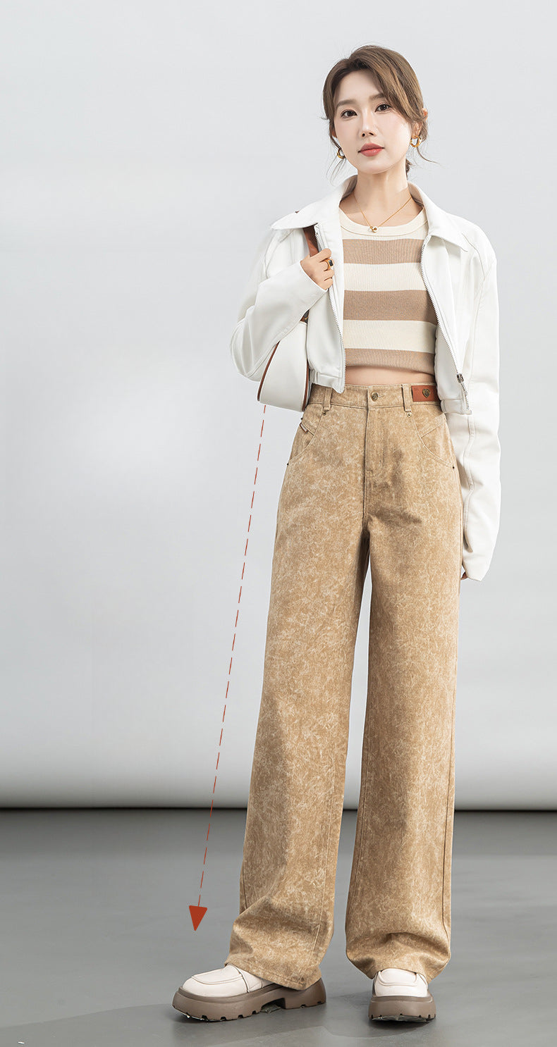 Loose Jeans High Waist Drape Wide Leg Pants image 10