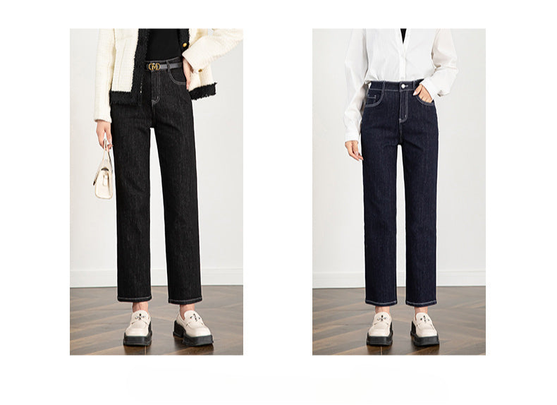 High-waisted Slim-fit Fade-resistant Straight-leg Trousers image 8