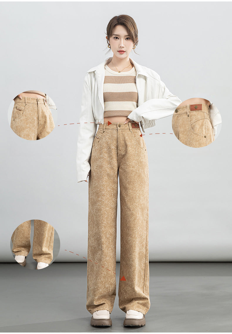 Loose Jeans High Waist Drape Wide Leg Pants image 8