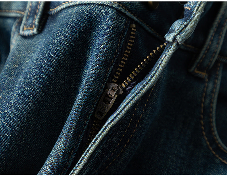 Retro Denim Flared High Waist Loose Mopping Pants image 19