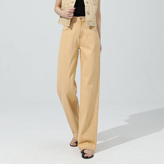 Cotton Jeans Loose Simple Wide-leg Mopping Pants image 0