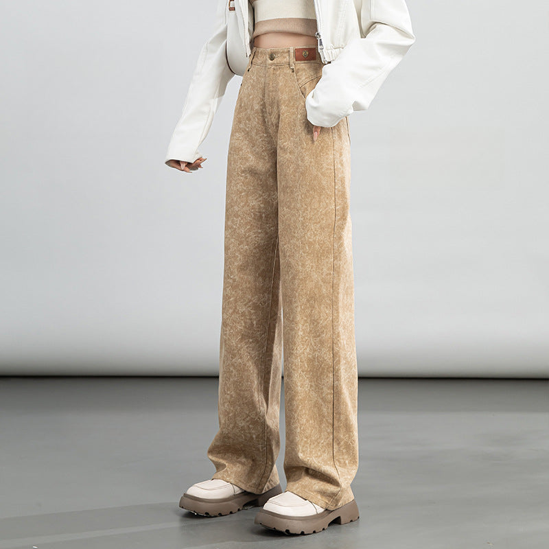Loose Jeans High Waist Drape Wide Leg Pants image 1