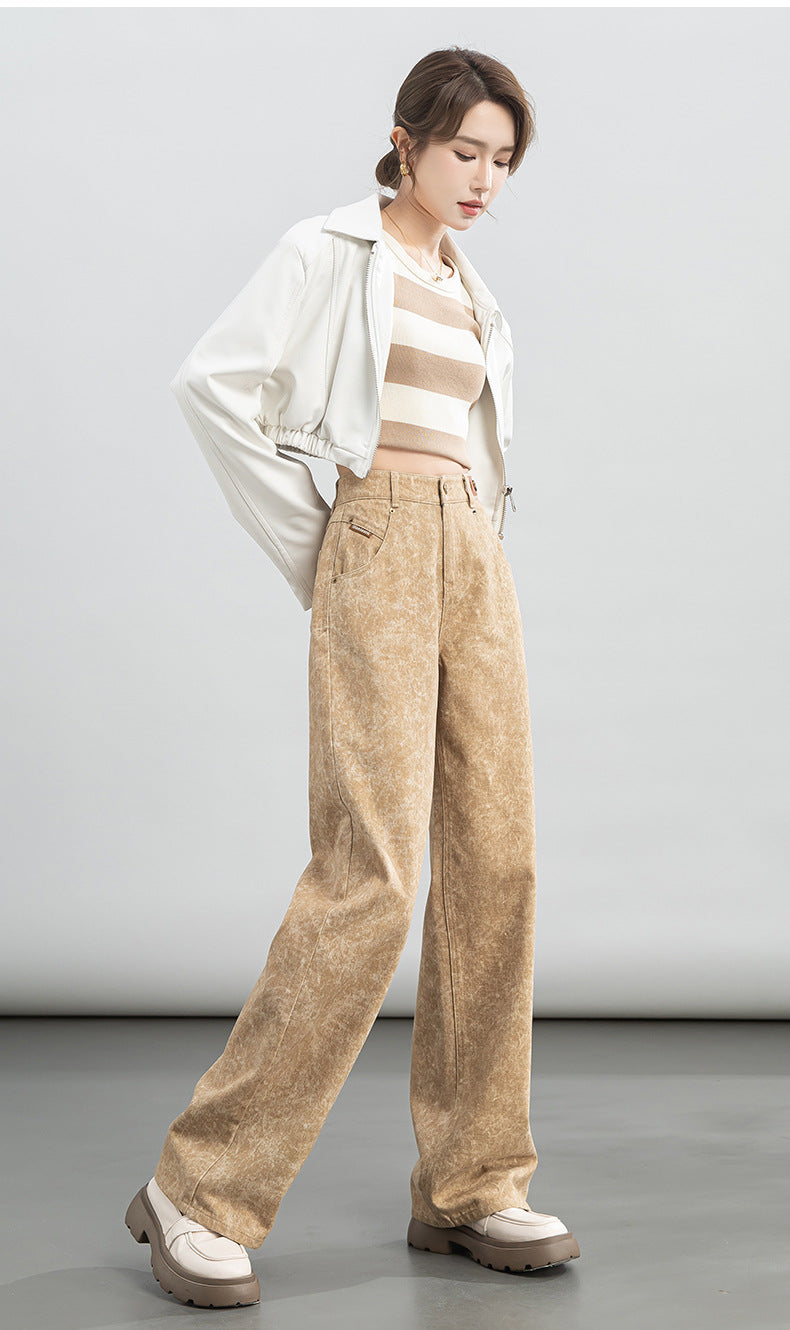 Loose Jeans High Waist Drape Wide Leg Pants image 12