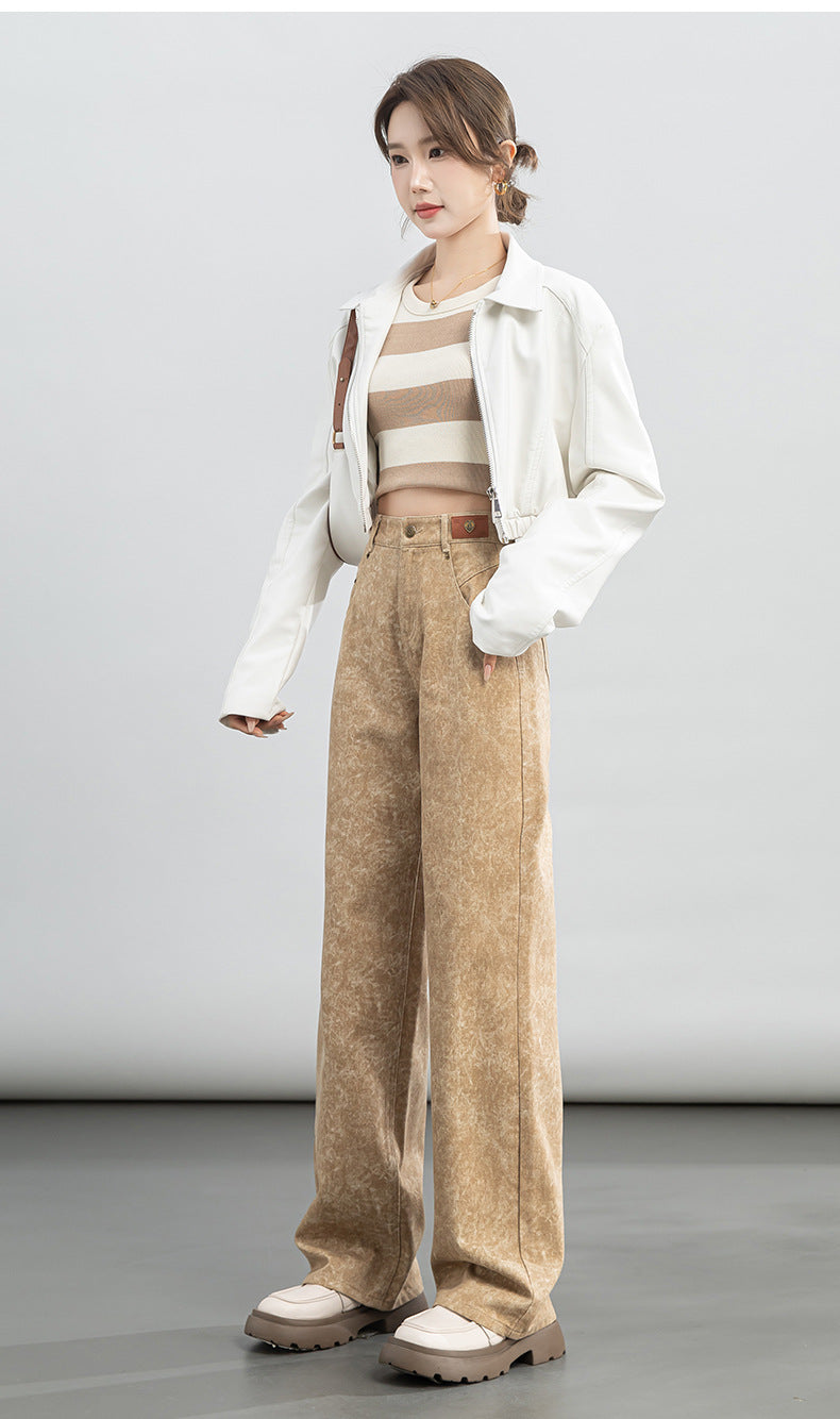 Loose Jeans High Waist Drape Wide Leg Pants image 13