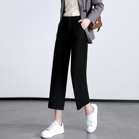 Loose Slim Casual Pants Thin Three-quarter Wide-leg Pants image 0