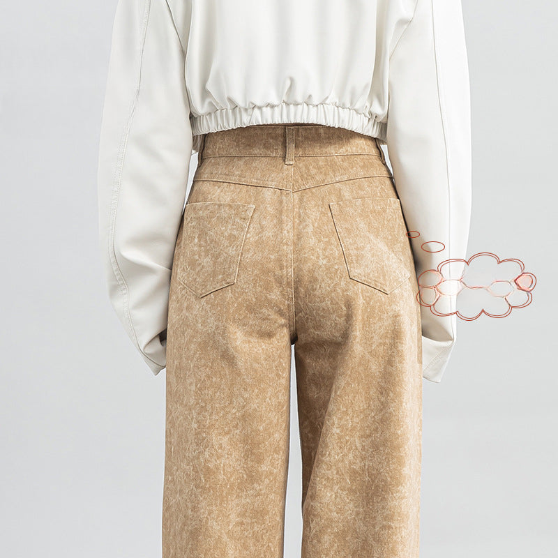 Loose Jeans High Waist Drape Wide Leg Pants image 2