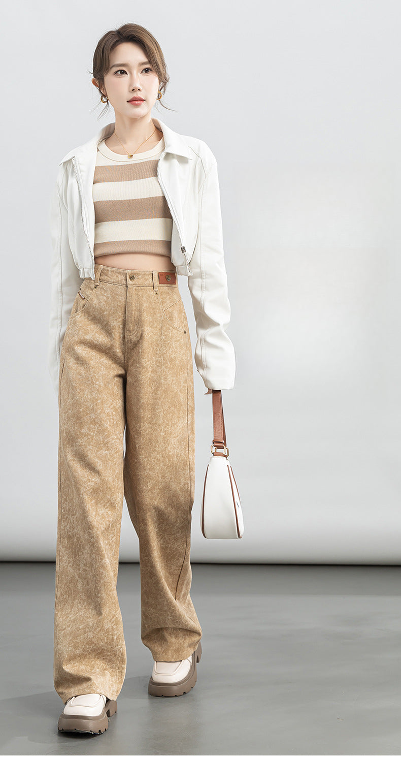 Loose Jeans High Waist Drape Wide Leg Pants image 9