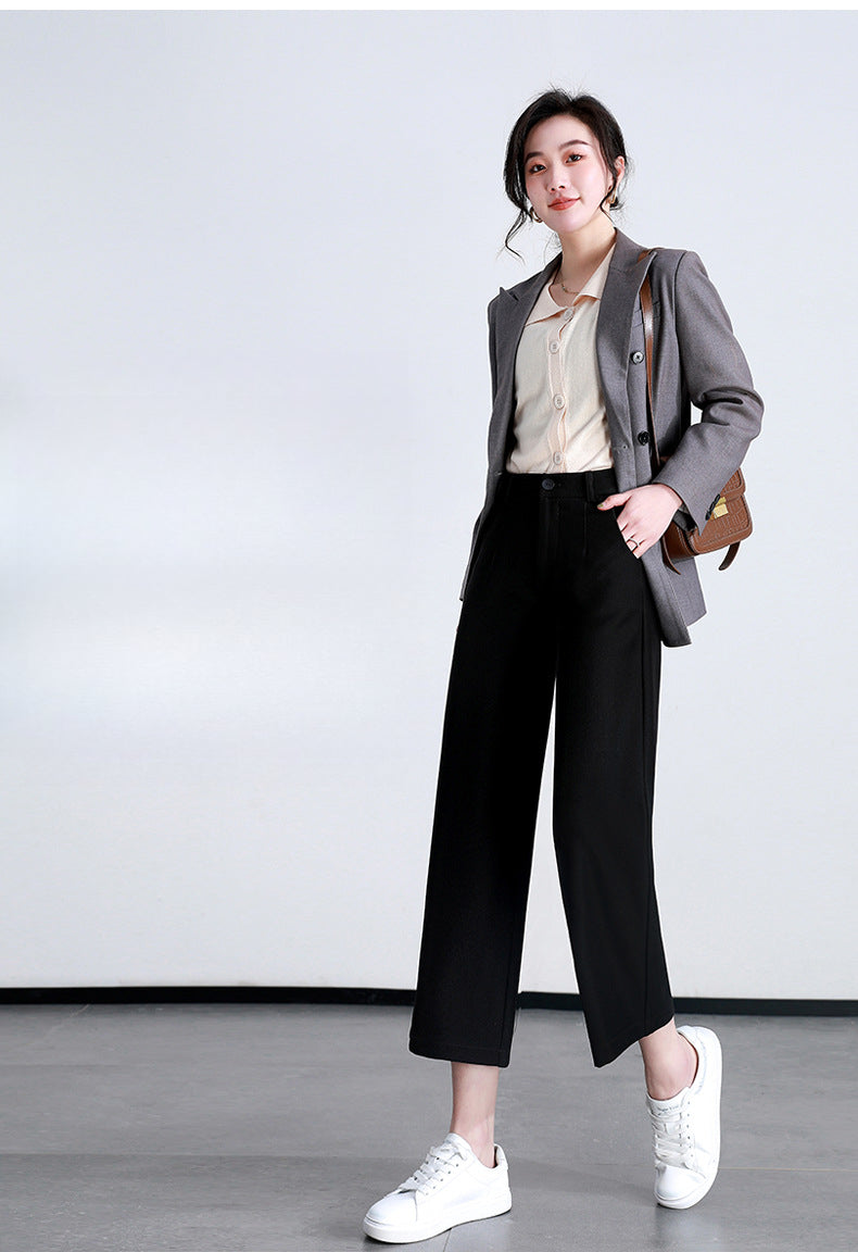 Loose Slim Casual Pants Thin Three-quarter Wide-leg Pants image 6