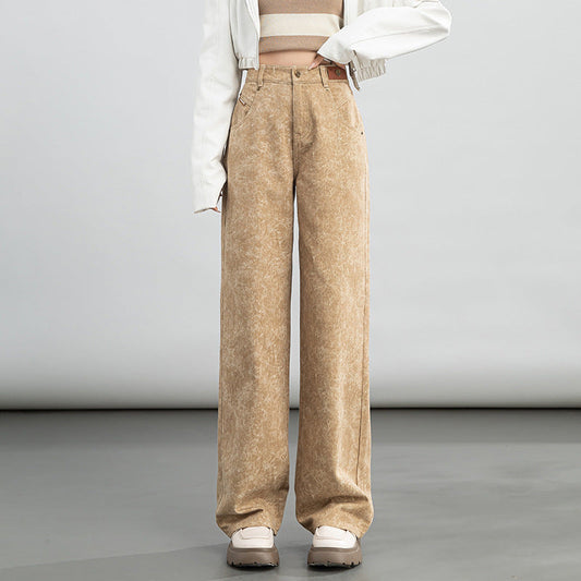 Loose Jeans High Waist Drape Wide Leg Pants image 0