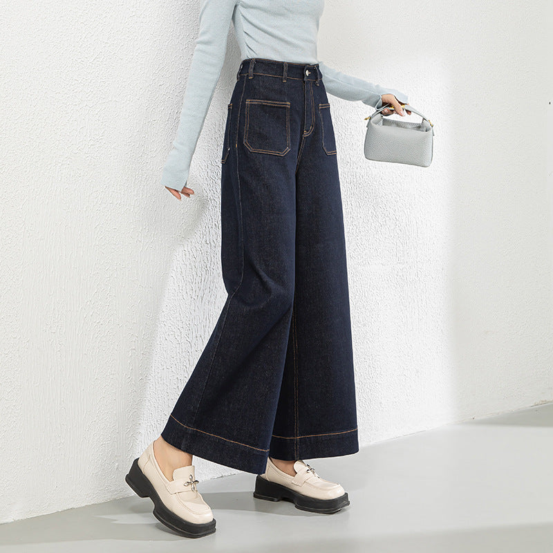 High Waist Wide Leg Cropped Jeans image 1